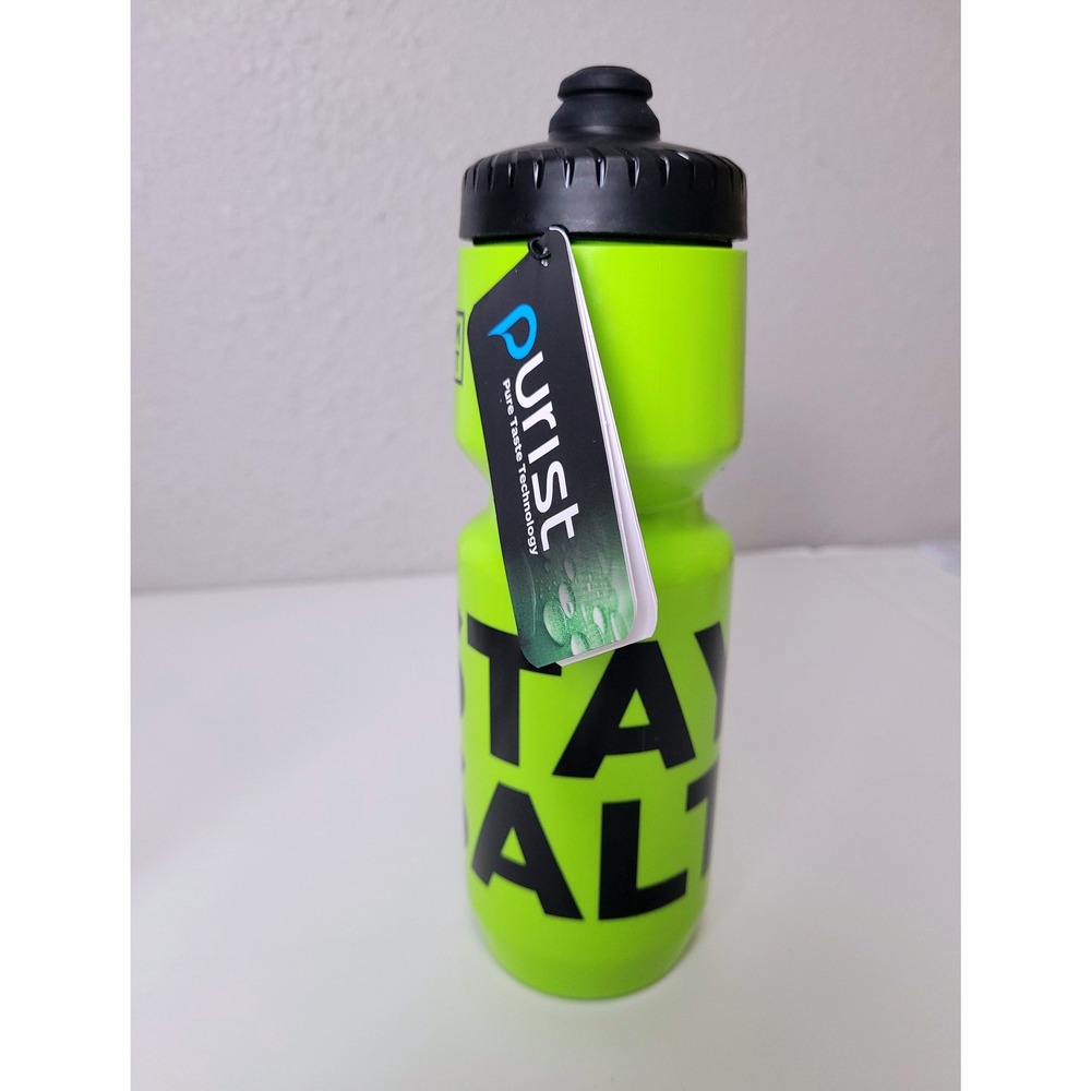 LMNT Stay Salty Purist Water Bottle Neon Green Cycling Sport Bottle BPA Free